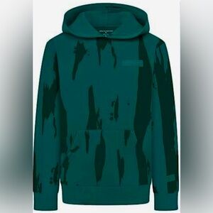 NWOT Skechers Boys' Teal Green Hooded Sweatshirt Adventure Brush, Size Large